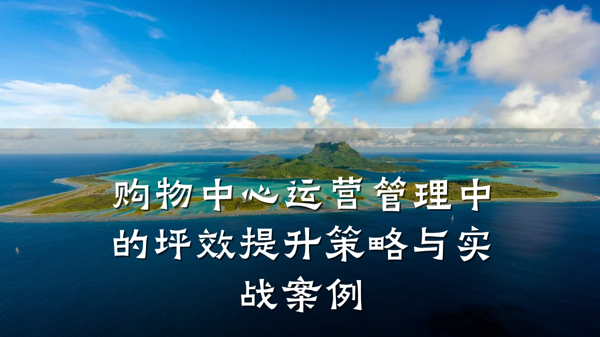 购物中心运营管理中的坪效提升策略与实战案例