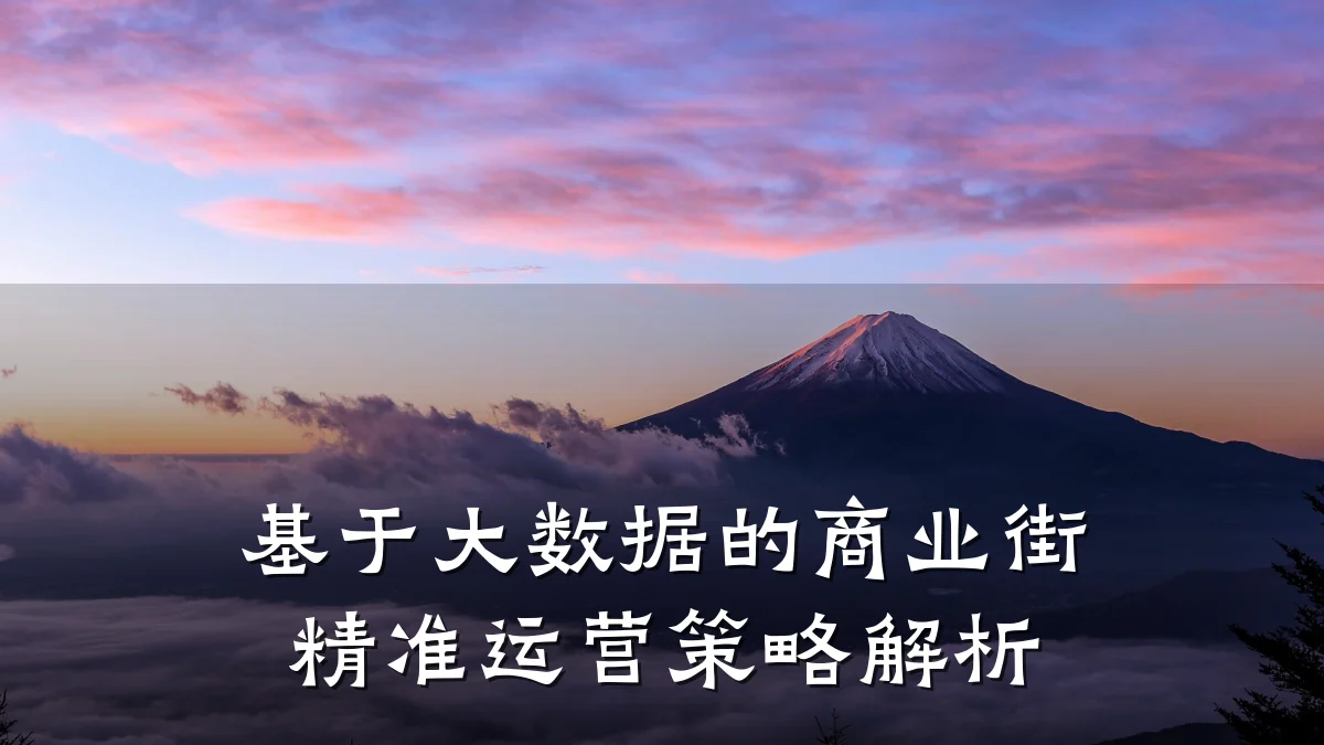 基于大数据的商业街精准运营策略解析
