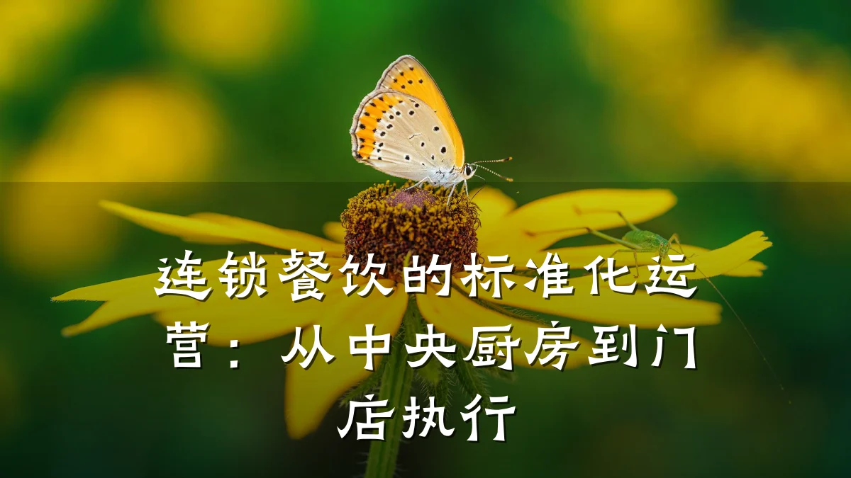 连锁餐饮的标准化运营：从中央厨房到门店执行