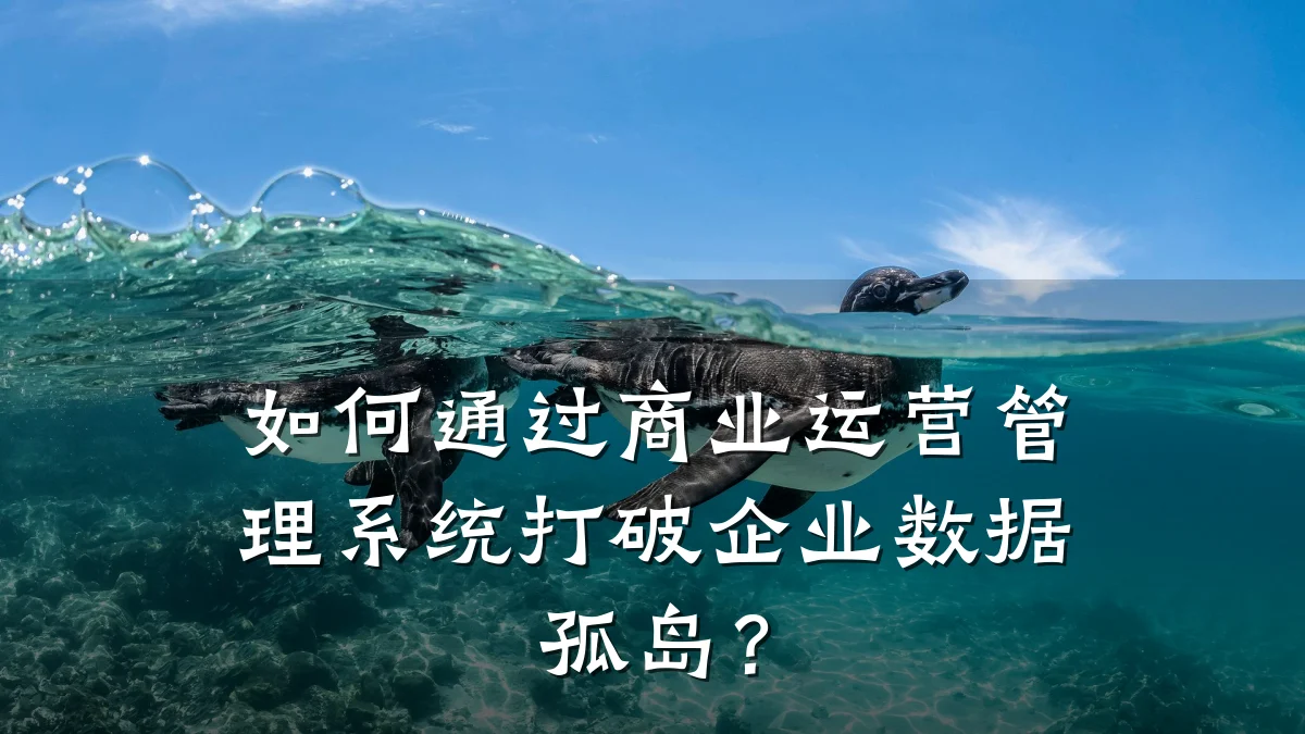 如何通过商业运营管理系统打破企业数据孤岛?