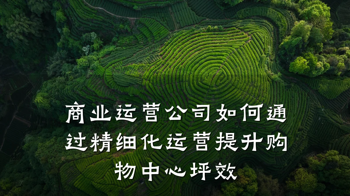 商业运营公司如何通过精细化运营提升购物中心坪效