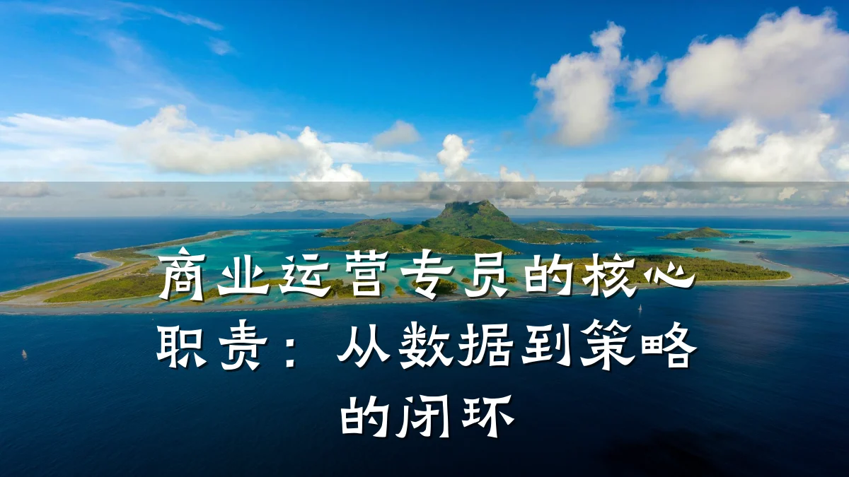商业运营专员的核心职责:从数据到策略的闭环