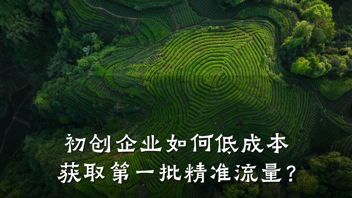 初创企业如何低成本获取第一批精准流量?