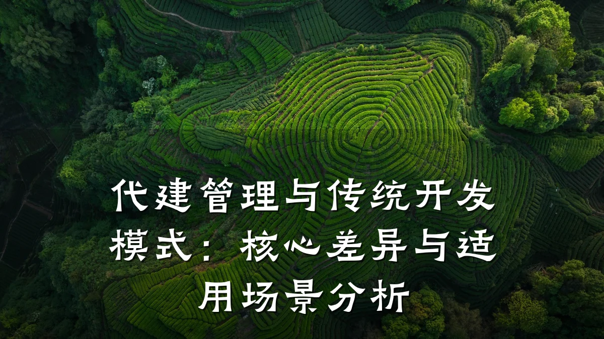 代建管理与传统开发模式:核心差异与适用场景分析
