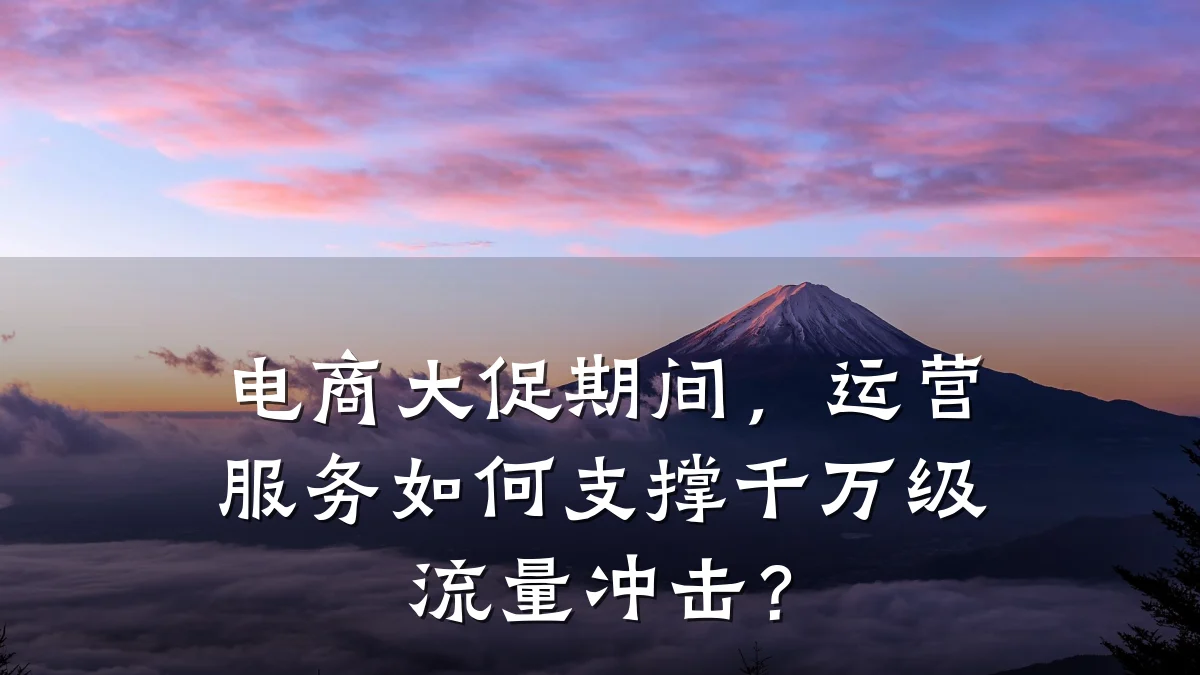 电商大促期间,运营服务如何支撑千万级流量冲击?