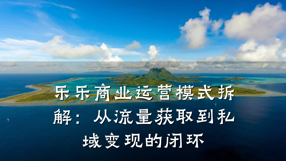 乐乐商业运营模式拆解:从流量获取到私域变现的闭环