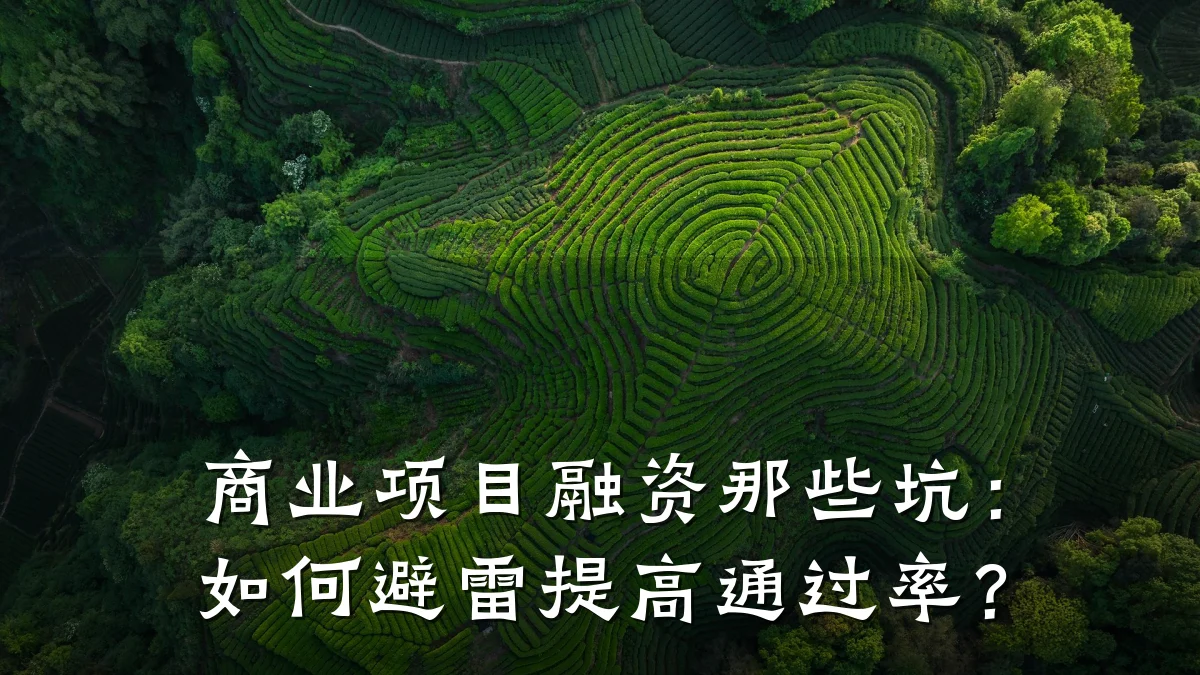 商业项目融资那些坑:如何避雷提高通过率?