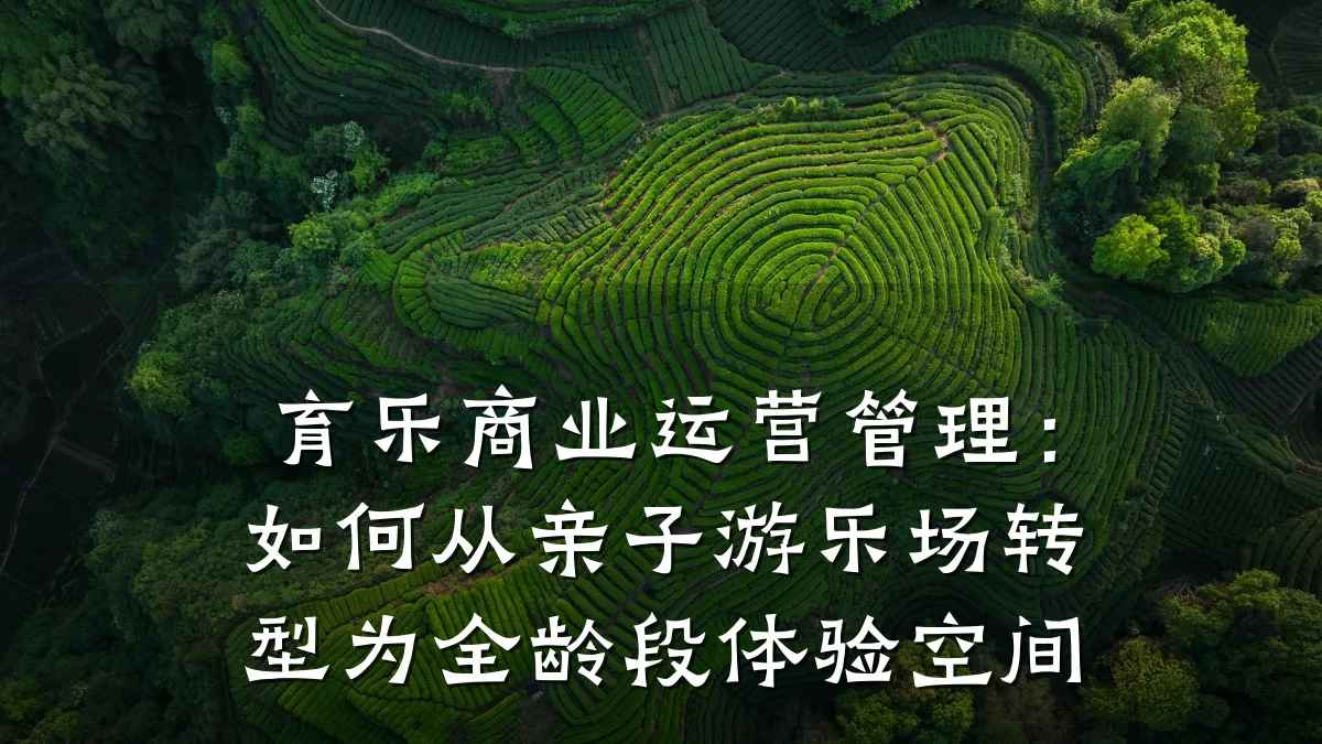 育乐商业运营管理:如何从亲子游乐场转型为全龄段体验空间
