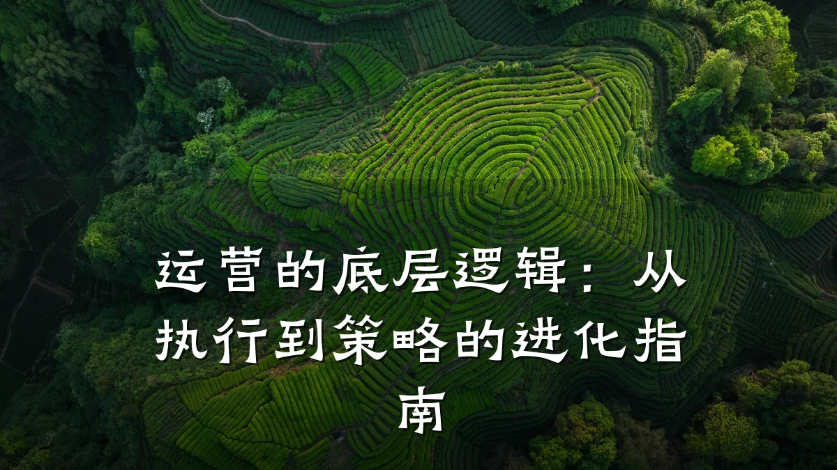 运营的底层逻辑:从执行到策略的进化指南