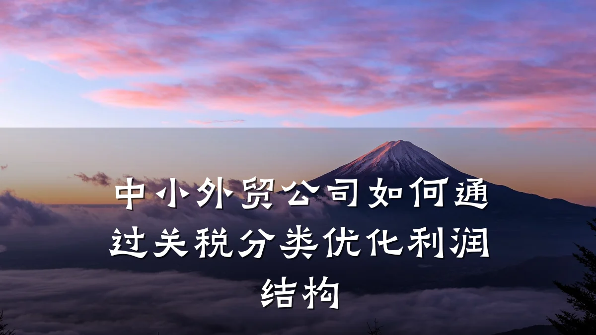 中小外贸公司如何通过关税分类优化利润结构