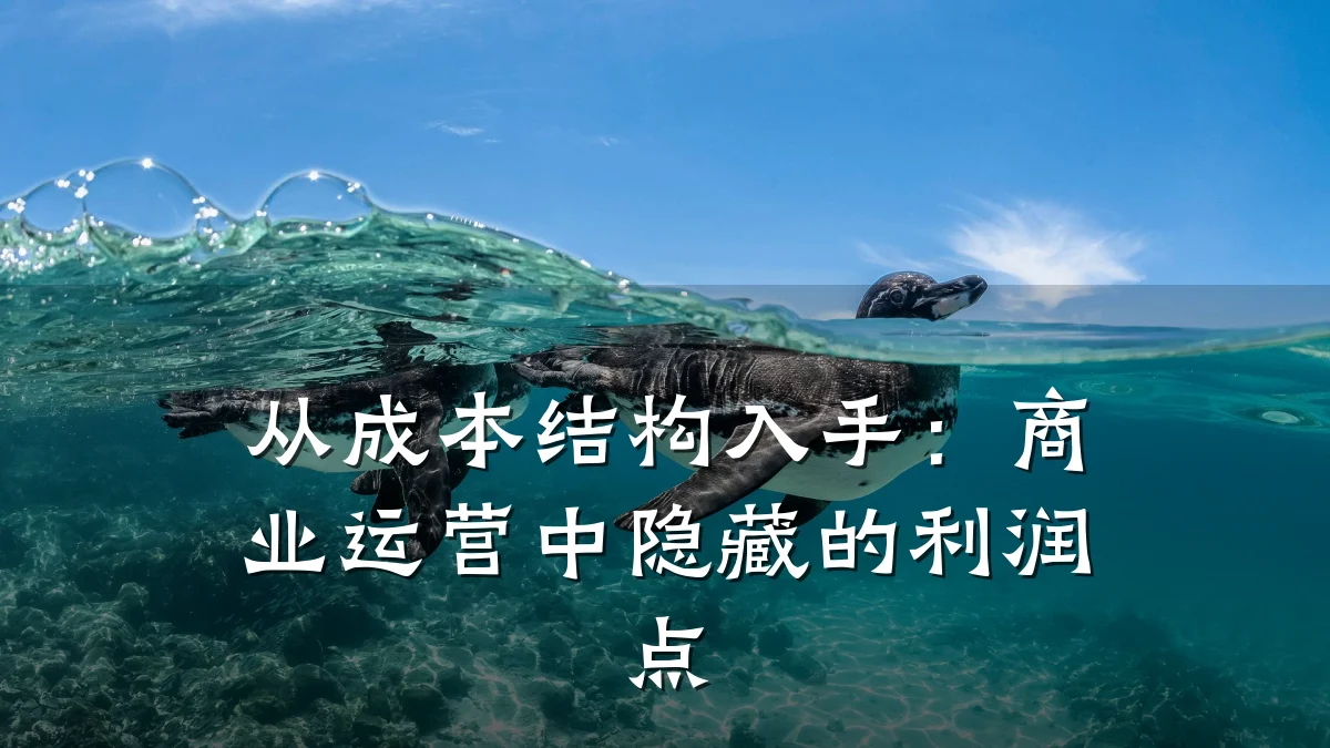 从成本结构入手:商业运营中隐藏的利润点
