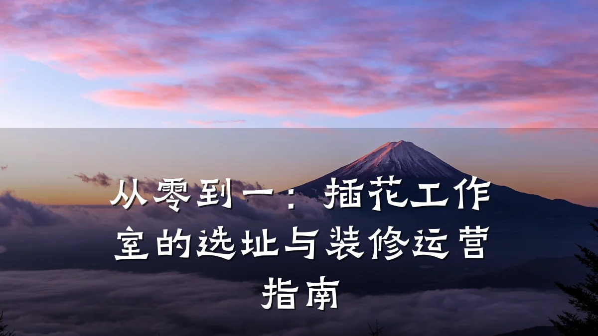 从零到一:插花工作室的选址与装修运营指南