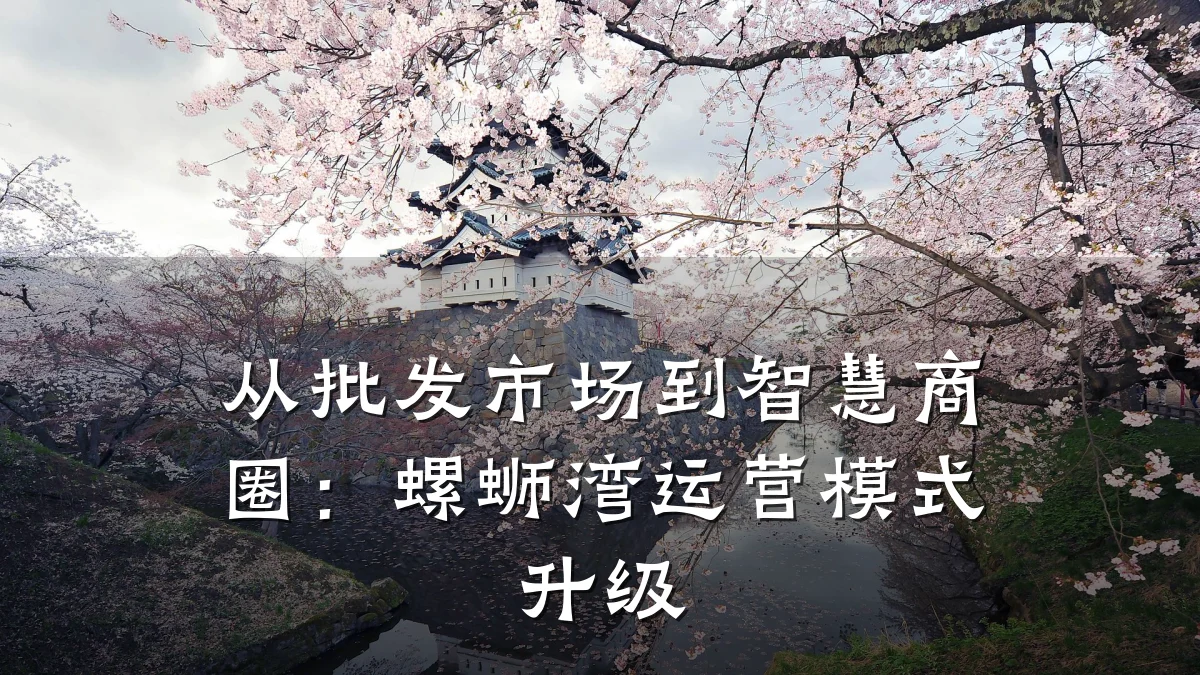 从批发市场到智慧商圈:螺蛳湾运营模式升级
