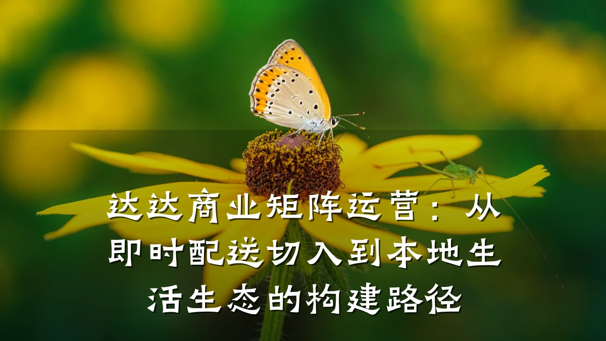 达达商业矩阵运营:从即时配送切入到本地生活生态的构建路径