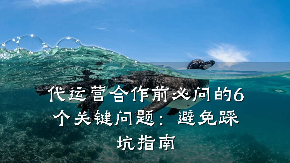 代运营合作前必问的6个关键问题:避免踩坑指南
