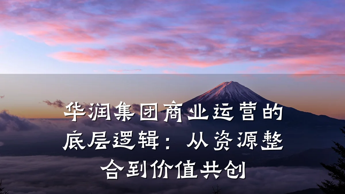 华润集团商业运营的底层逻辑:从资源整合到价值共创
