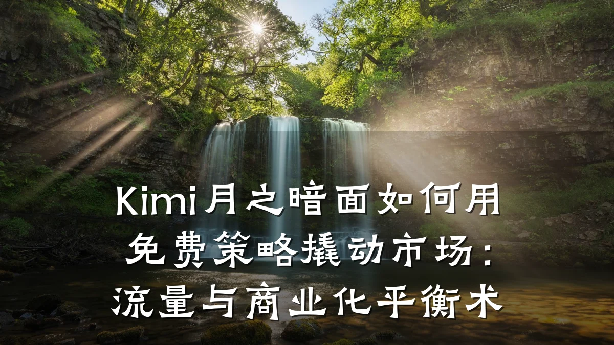 Kimi月之暗面如何用免费策略撬动市场:流量与商业化平衡术