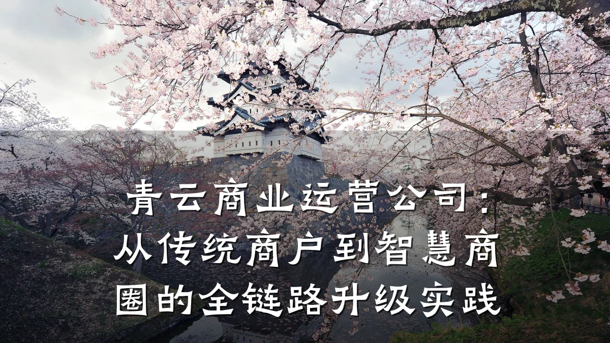青云商业运营公司:从传统商户到智慧商圈的全链路升级实践