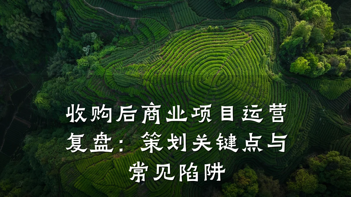 收购后商业项目运营复盘:策划关键点与常见陷阱
