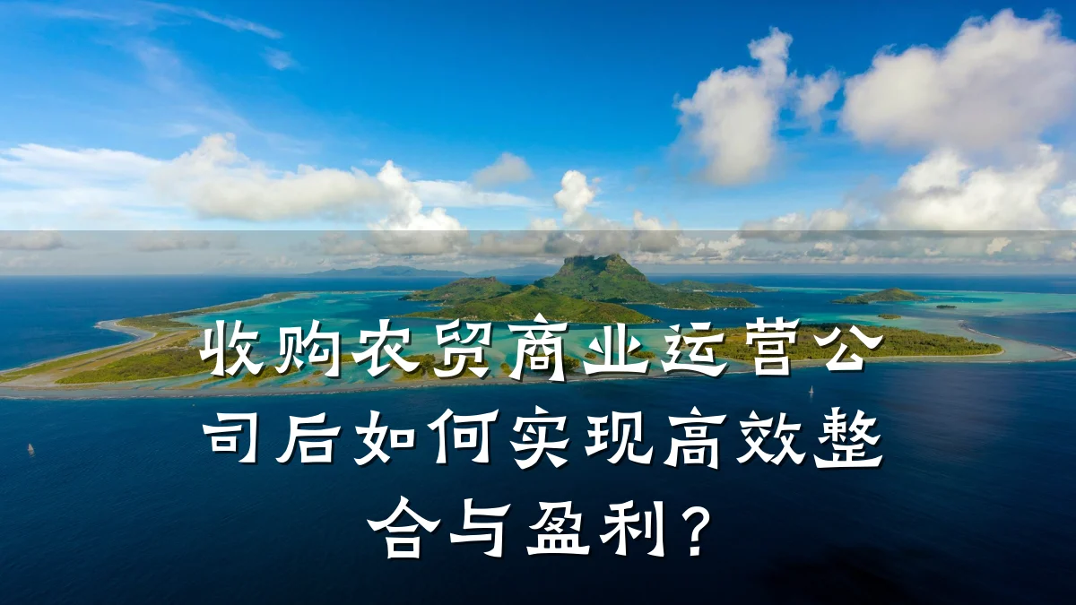 收购农贸商业运营公司后如何实现高效整合与盈利?