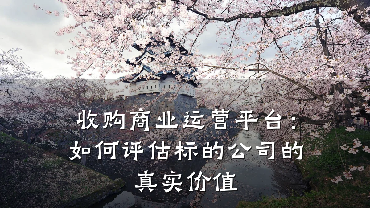 收购商业运营平台:如何评估标的公司的真实价值