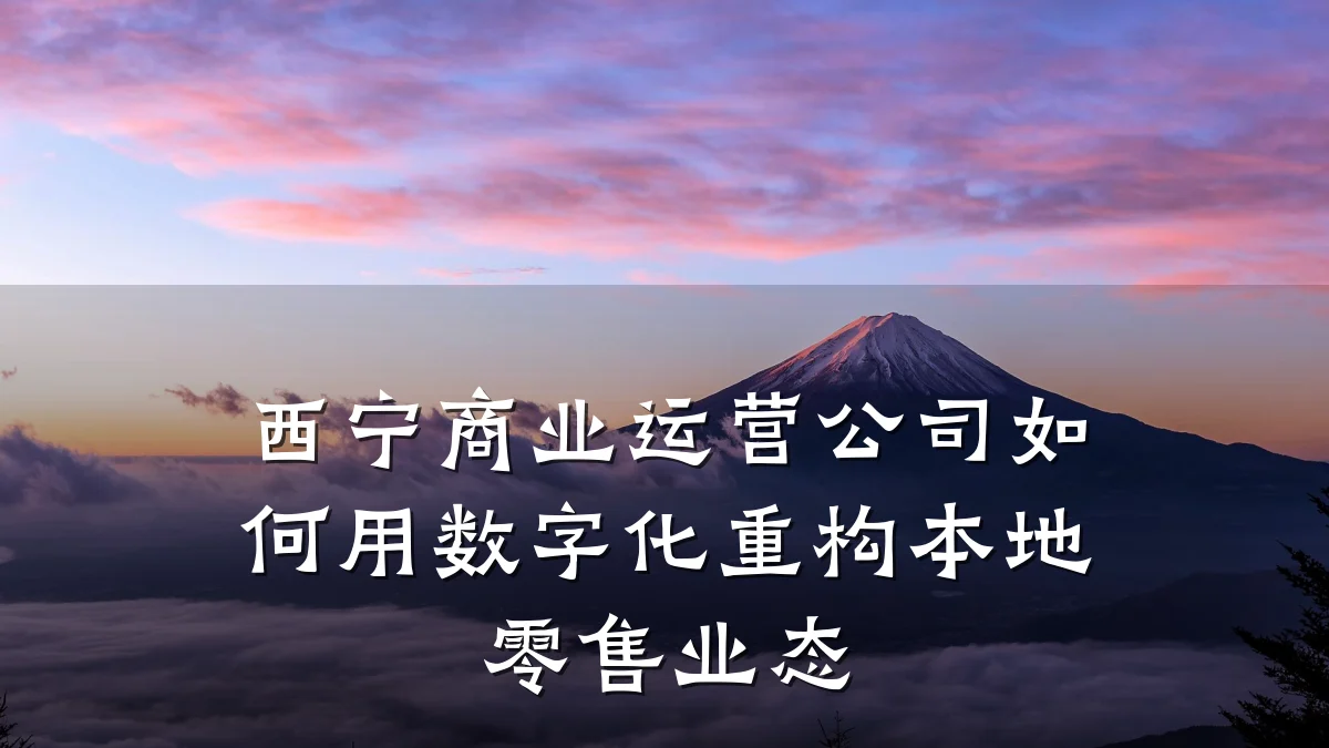 西宁商业运营公司如何用数字化重构本地零售业态