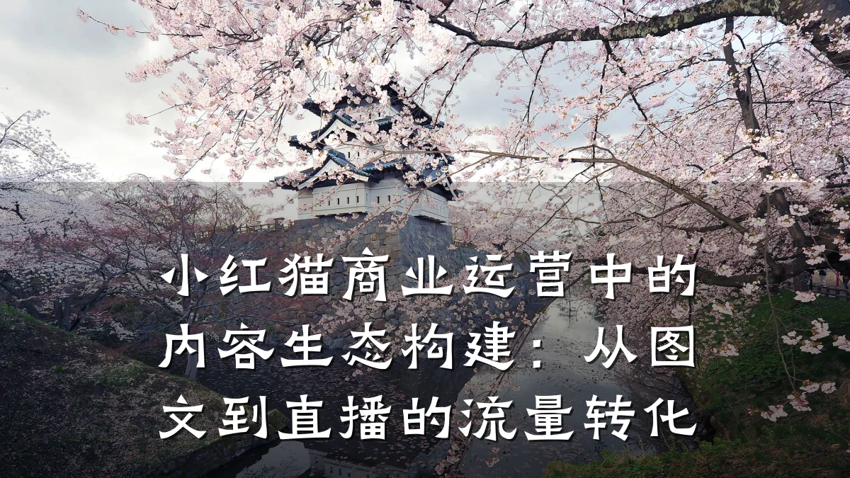 小红猫商业运营中的内容生态构建:从图文到直播的流量转化