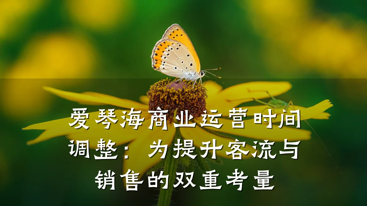 爱琴海商业运营时间调整:为提升客流与销售的双重考量