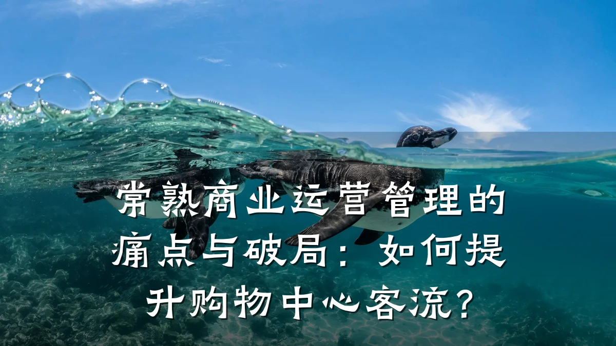 常熟商业运营管理的痛点与破局:如何提升购物中心客流?