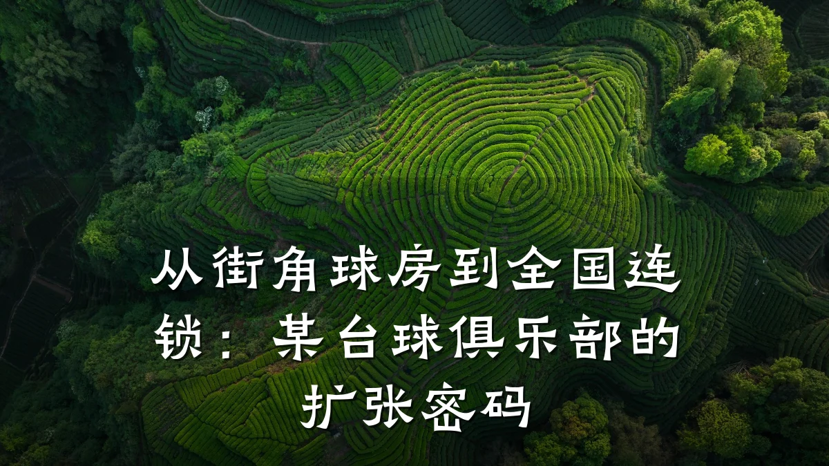 从街角球房到全国连锁:某台球俱乐部的扩张密码
