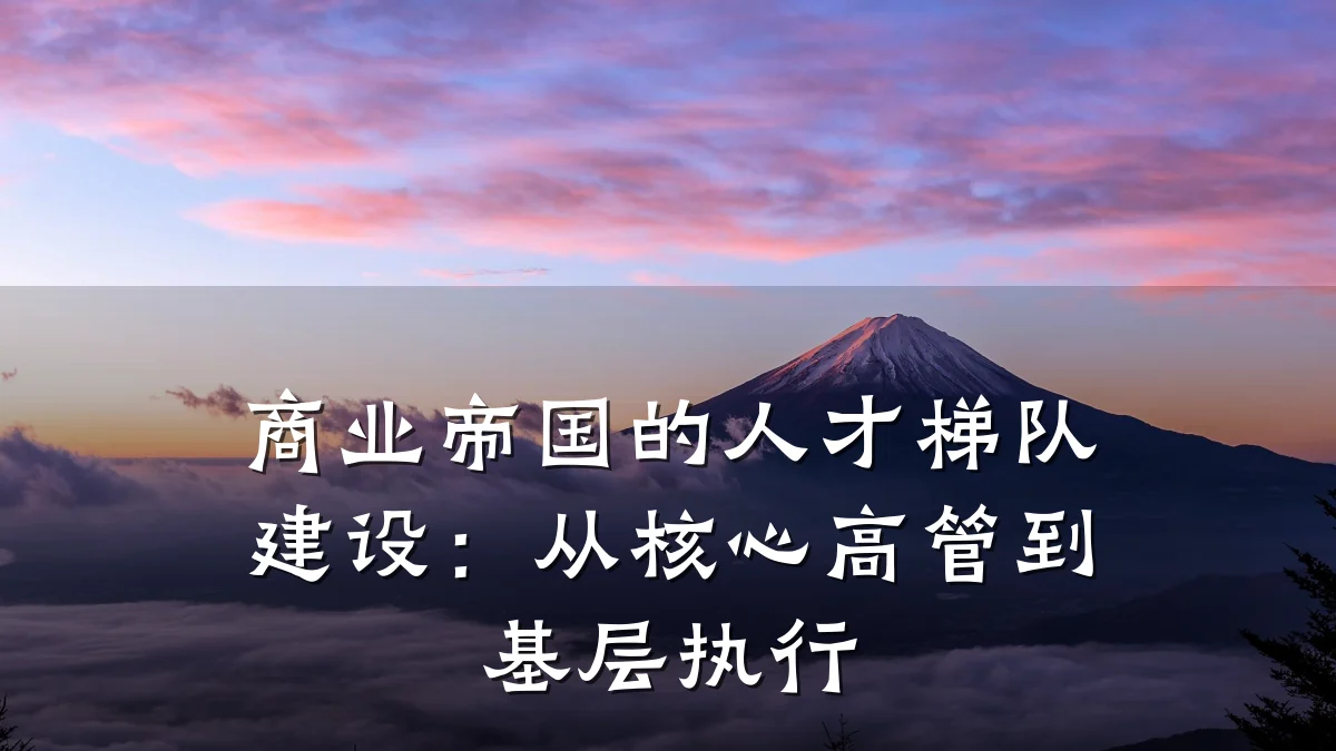 商业帝国的人才梯队建设:从核心高管到基层执行