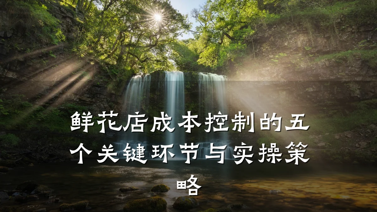 鲜花店成本控制的五个关键环节与实操策略