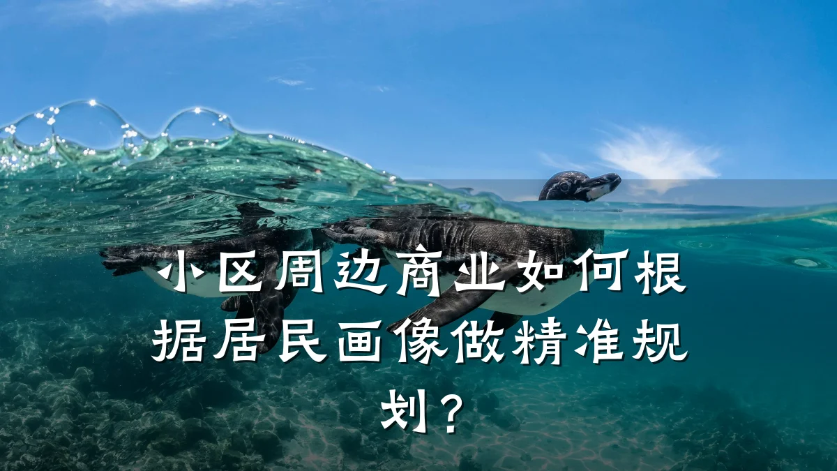 小区周边商业如何根据居民画像做精准规划?