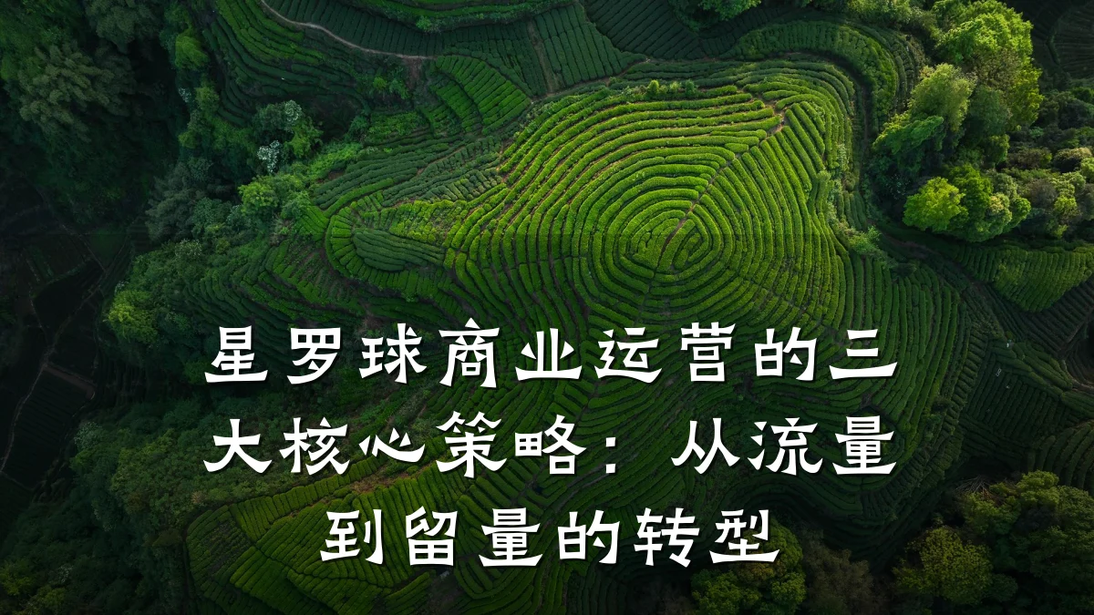 星罗球商业运营的三大核心策略:从流量到留量的转型