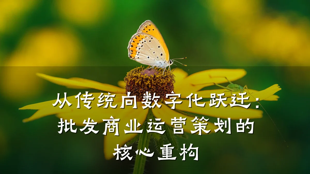 从传统向数字化跃迁:批发商业运营策划的核心重构