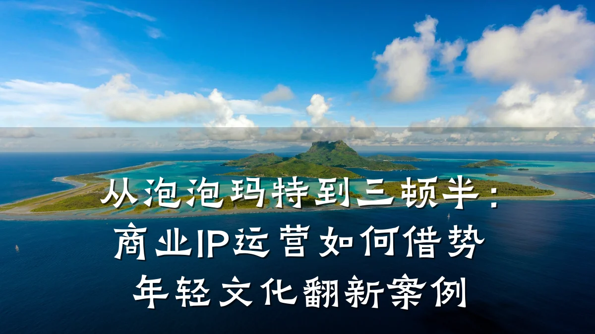 从泡泡玛特到三顿半:商业IP运营如何借势年轻文化翻新案例