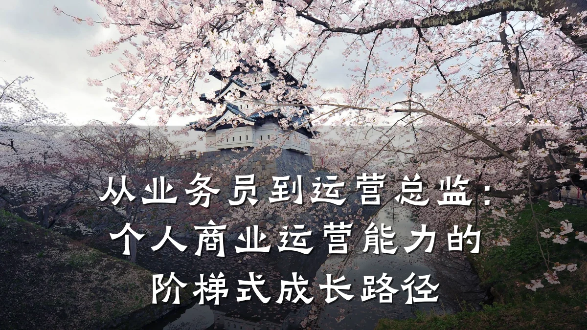 从业务员到运营总监:个人商业运营能力的阶梯式成长路径