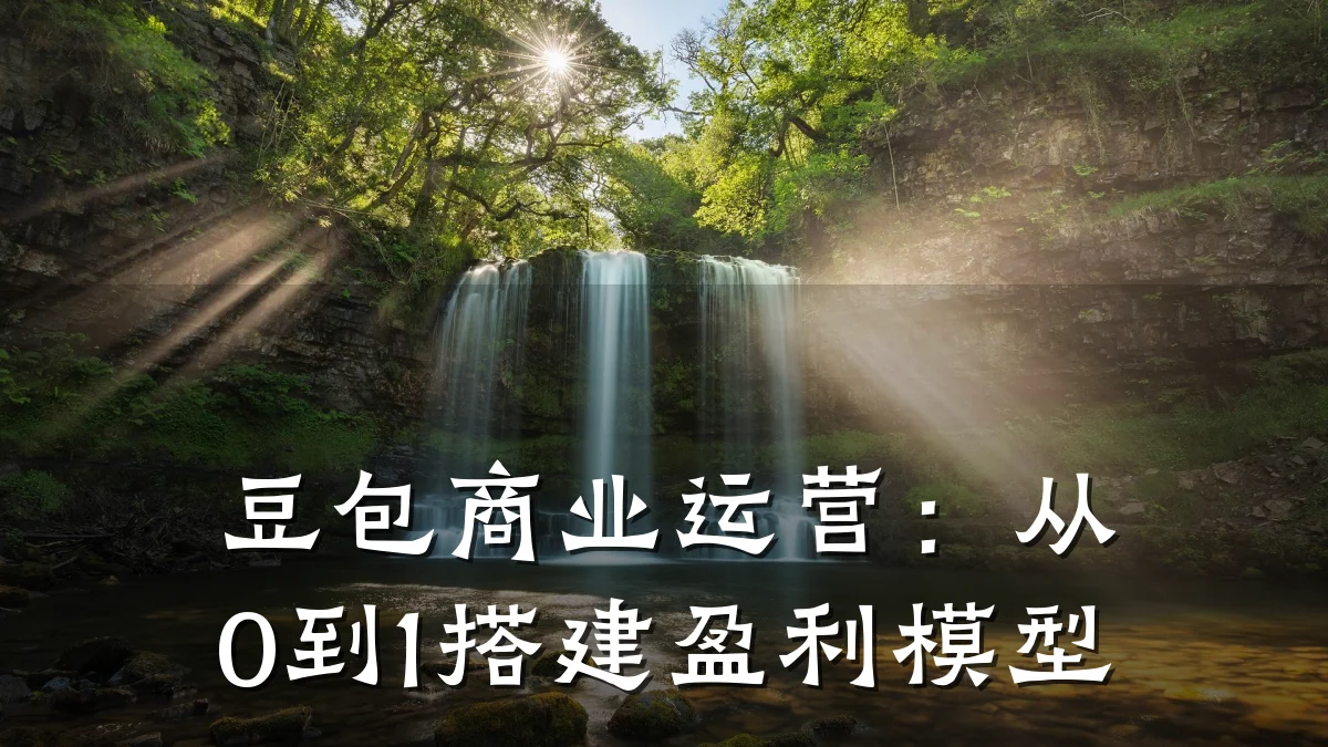 豆包商业运营:从0到1搭建盈利模型