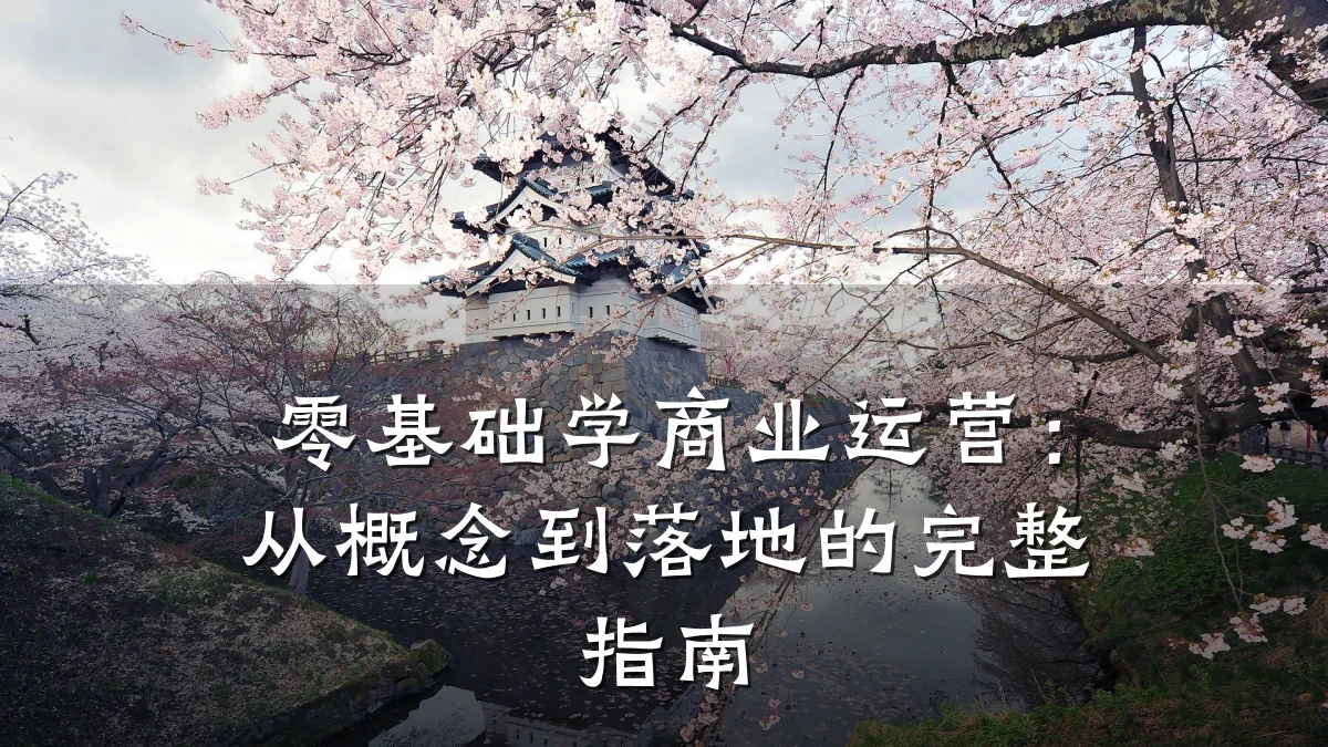 零基础学商业运营:从概念到落地的完整指南