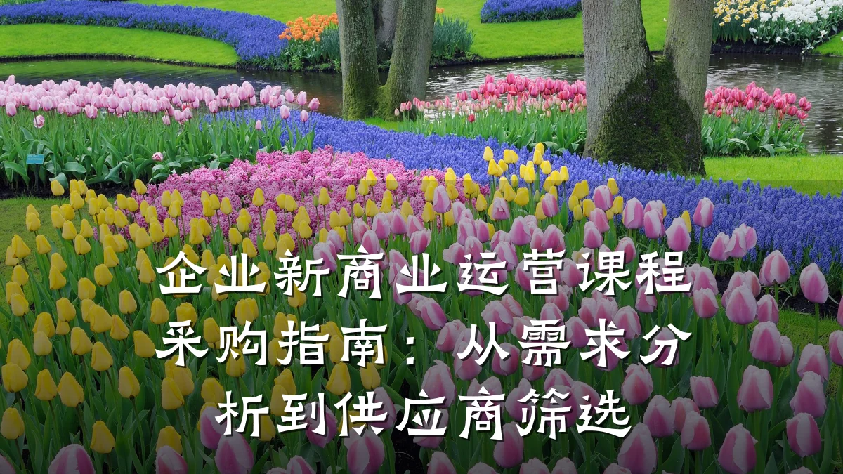 企业新商业运营课程采购指南:从需求分析到供应商筛选