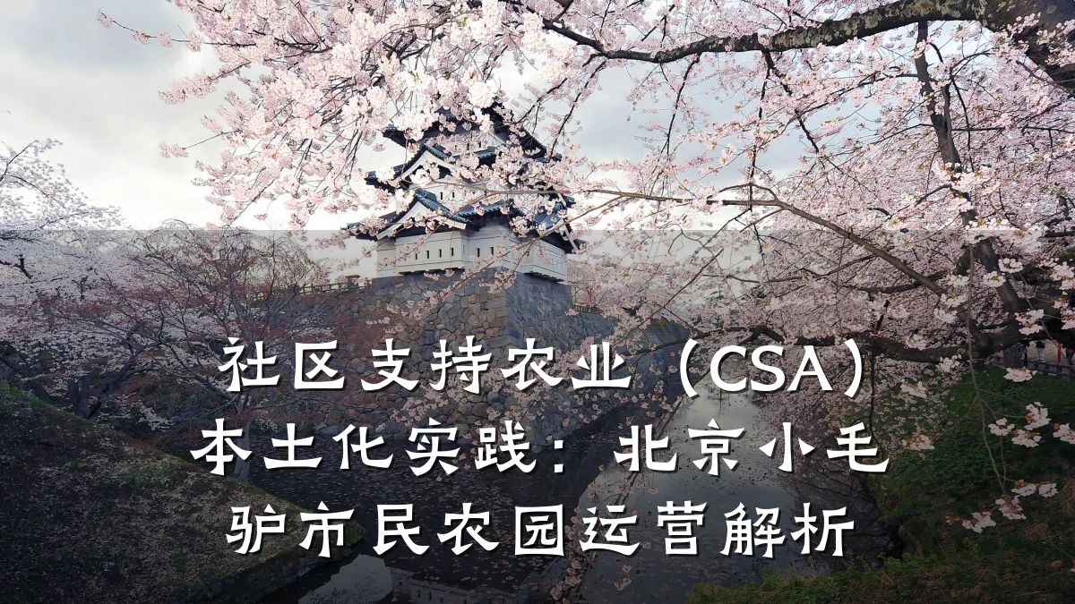 社区支持农业(CSA)本土化实践:北京小毛驴市民农园运营解析