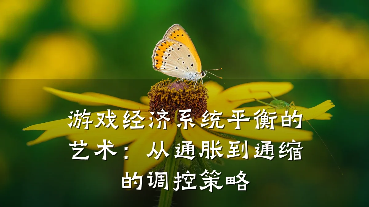 游戏经济系统平衡的艺术:从通胀到通缩的调控策略