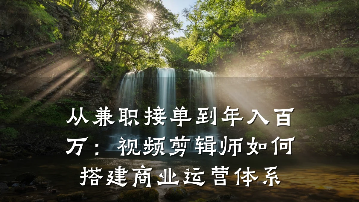 从兼职接单到年入百万:视频剪辑师如何搭建商业运营体系