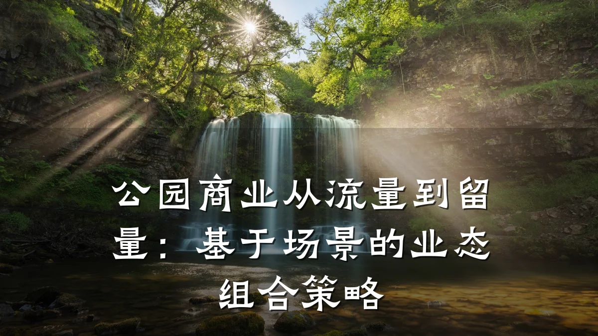 公园商业从流量到留量:基于场景的业态组合策略