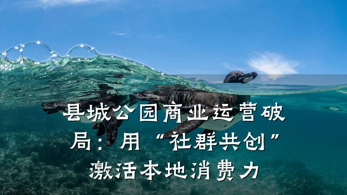 县城公园商业运营破局:用“社群共创”激活本地消费力